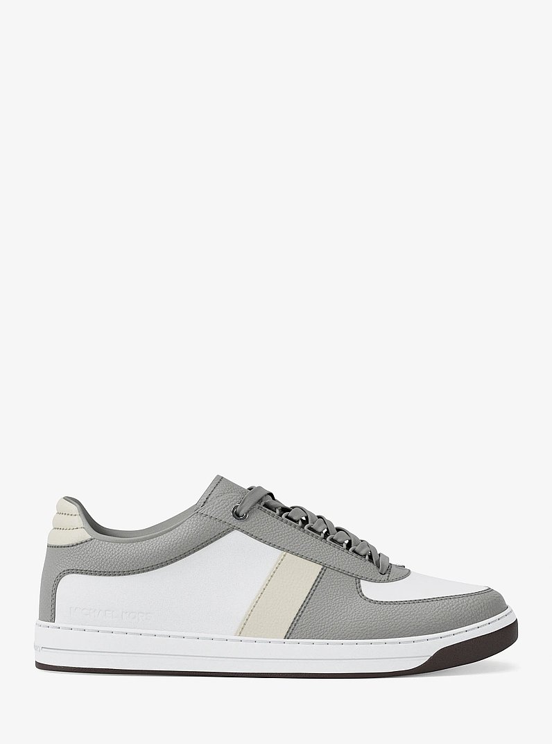 Zapatilla Brady de piel con bloque de color in GRIS CANTERA | Michael Kors