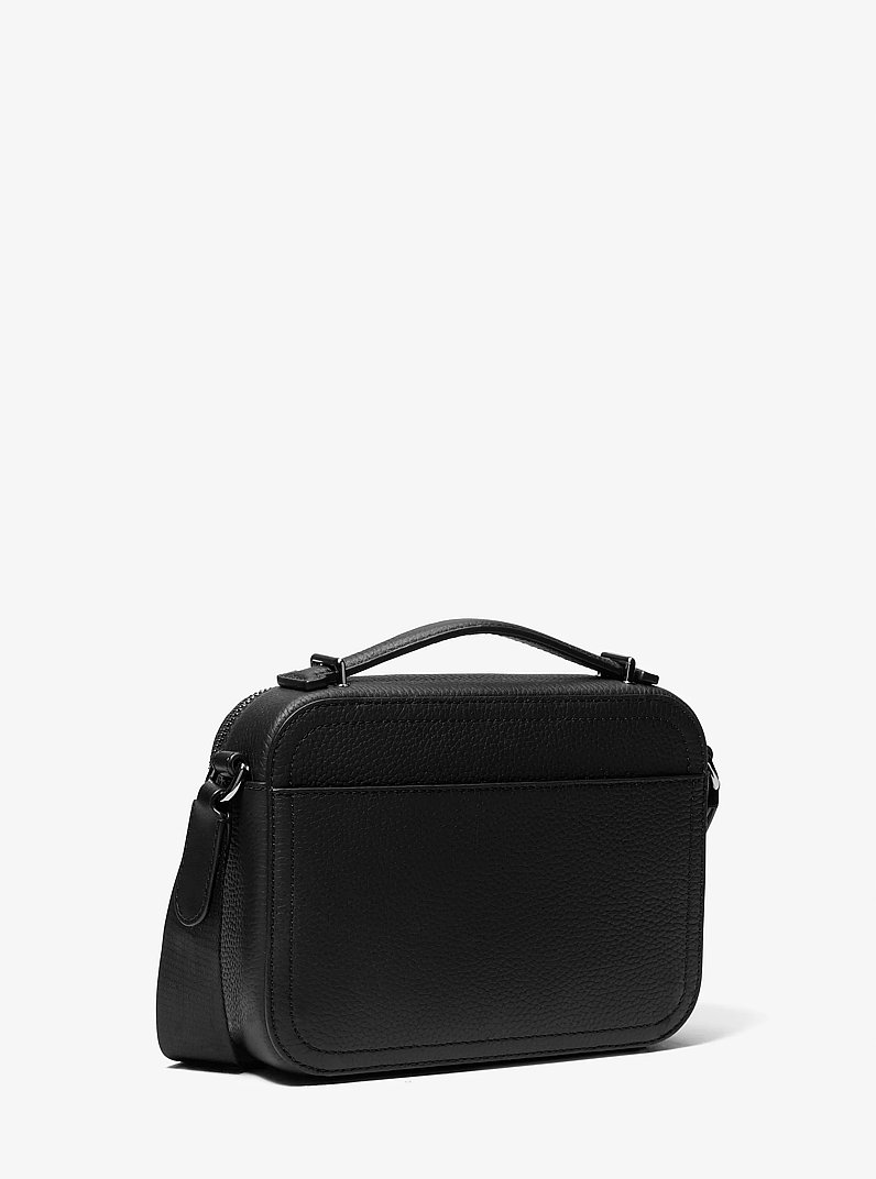 Hudson Pebbled Leather Crossbody Bag in BLACK | Michael Kors