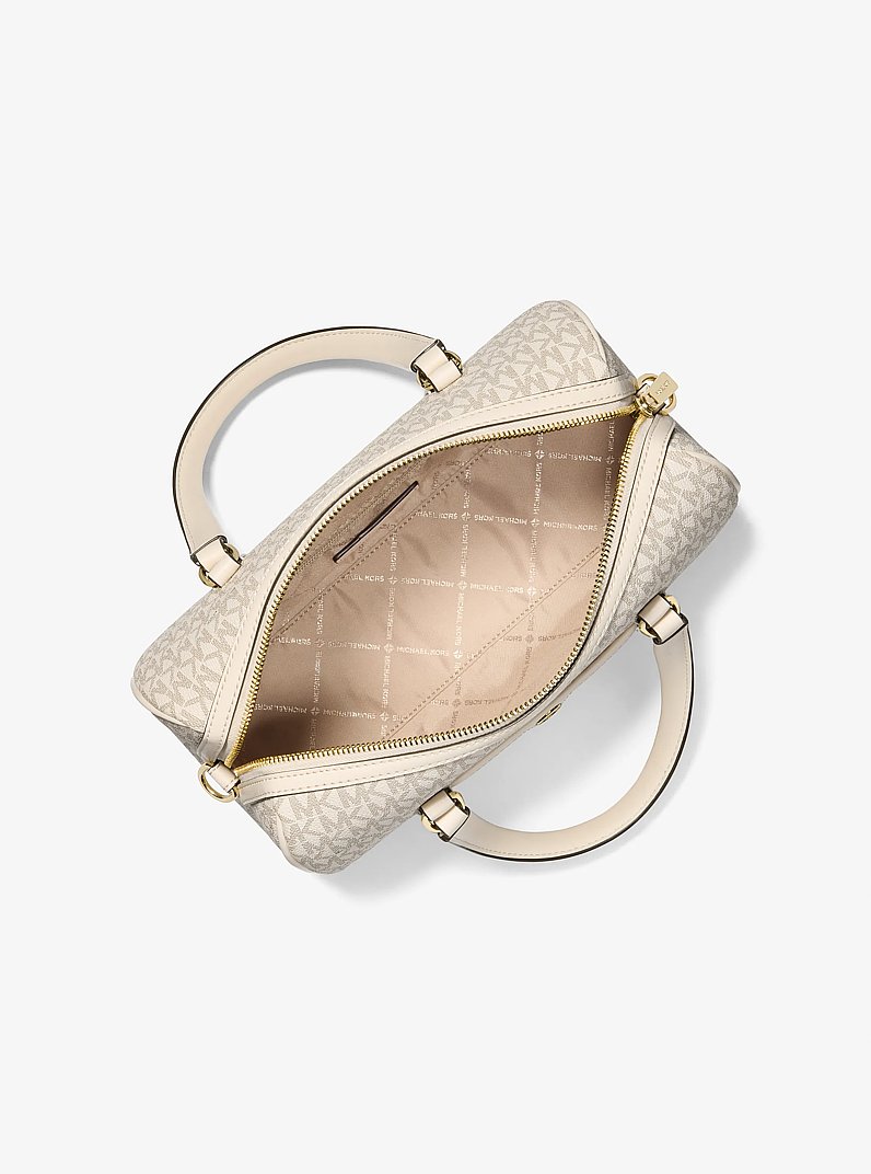 Bolso cruzado de viaje Jet Set Travel mediano con logotipo de la marca in CREMA CLARO MULTICOLOR | Michael Kors