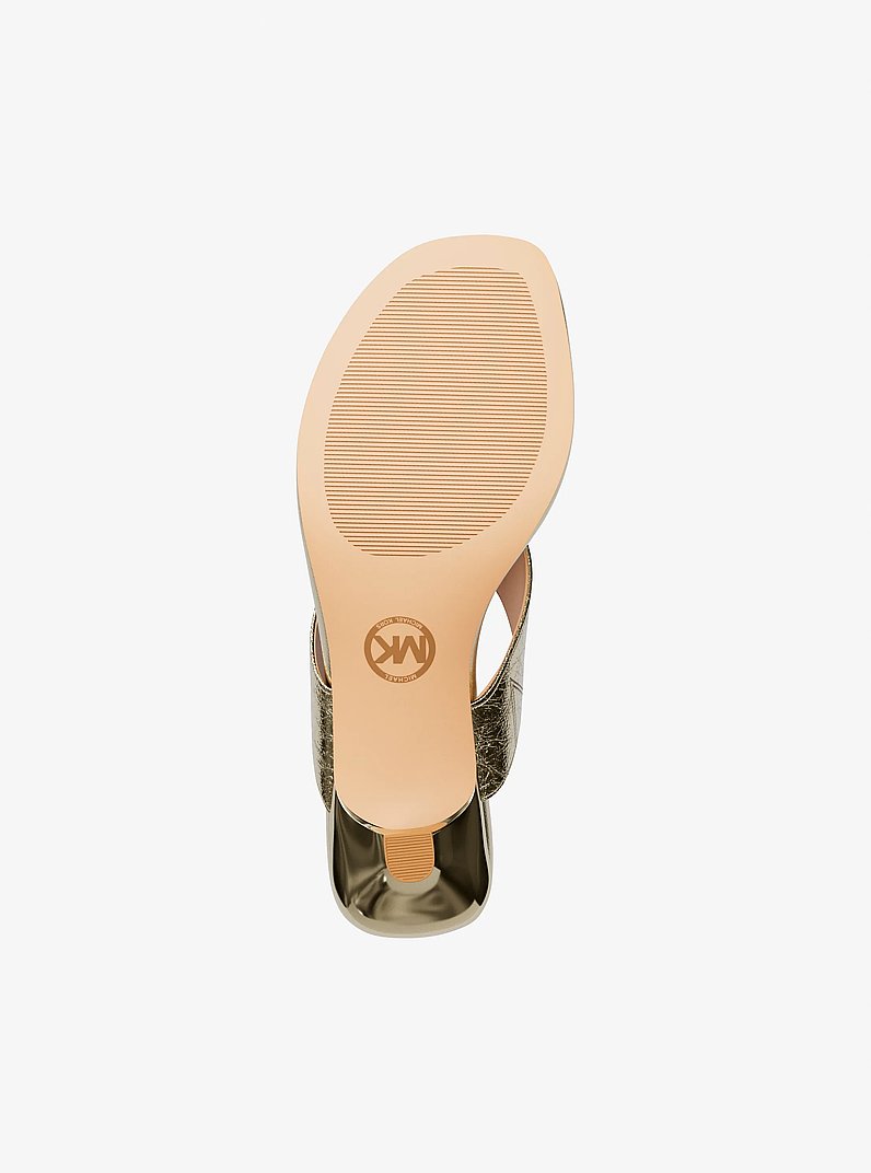Anneka Metallic Thong Sandal in PALE GOLD | Michael Kors