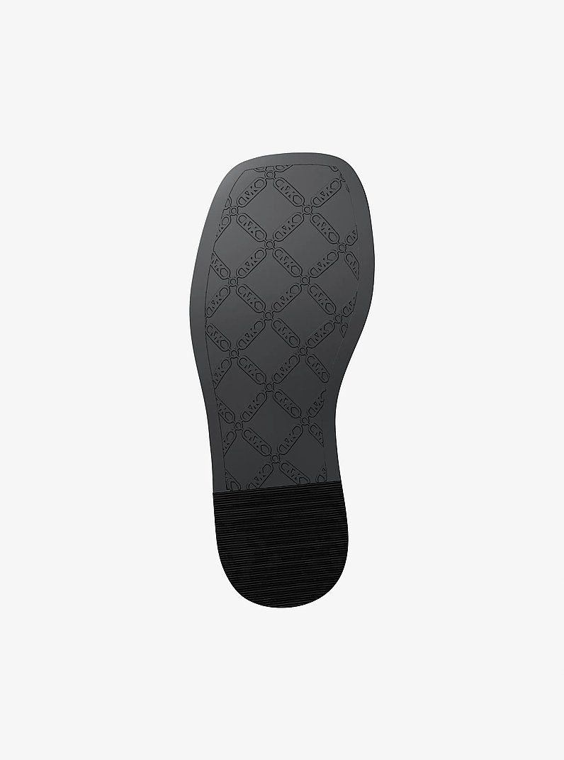 Milan Signature Logo Slide Sandal in BROWN | Michael Kors