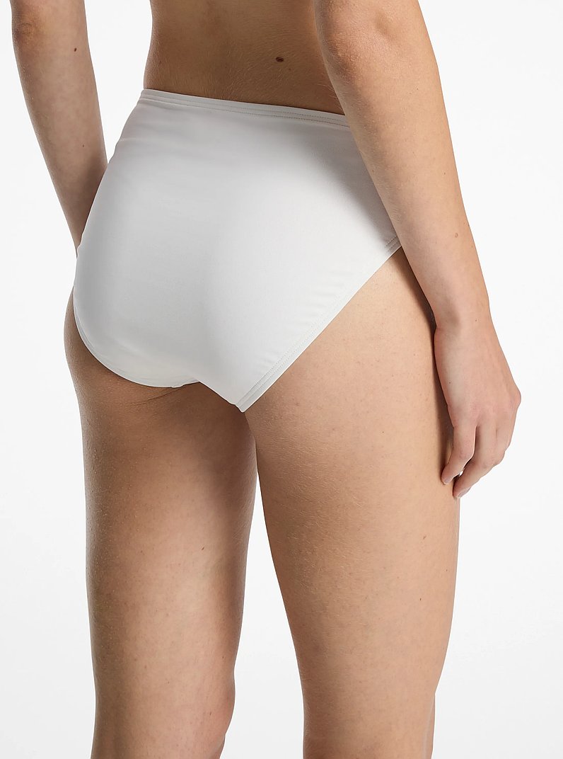 Bas de bikini en nylon extensible in BLANC | Michael Kors