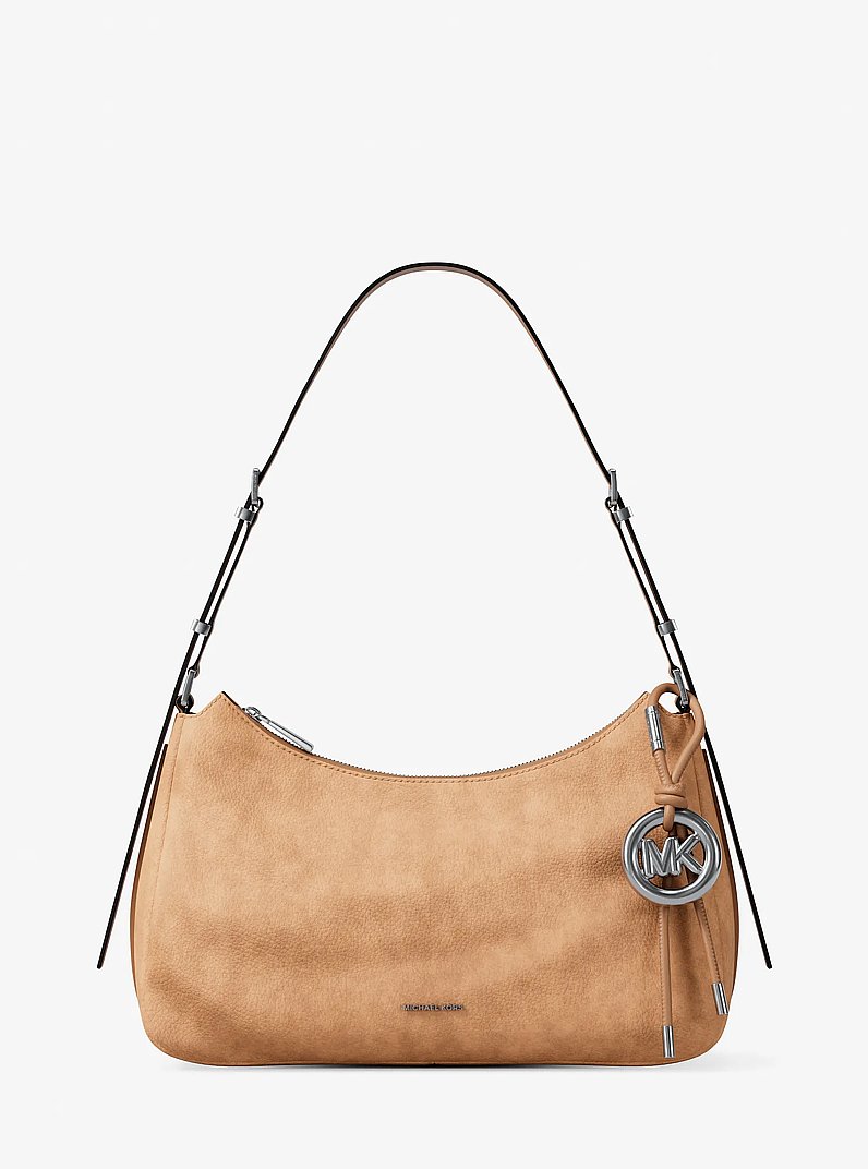 Schultertasche Nolita Medium aus Nubuk in ERDNUSS | Michael Kors