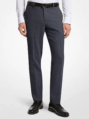 Hose aus Stretch-Wollflanell in schmaler Passform