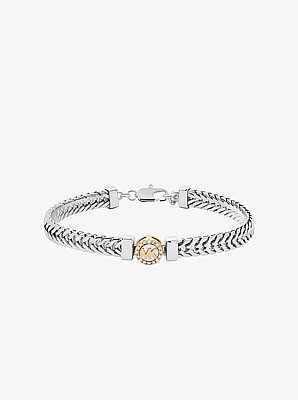 Pav&eacute; Logo Foxtail Chain Bracelet