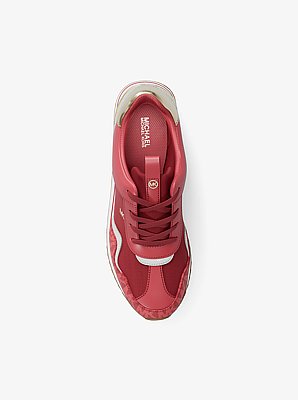 Raina Color-Block Mesh and Signature Logo Trainer