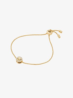 Pavé Logo Pendant Slider Bracelet