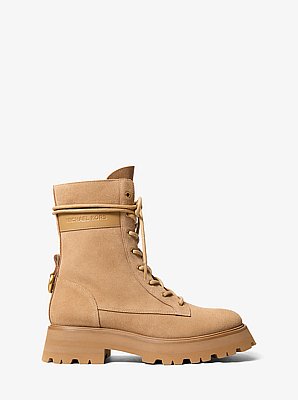 Stivale combat Caleb in pelle scamosciata
