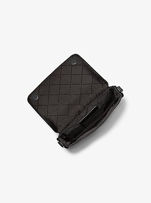 Umh&auml;ngetasche Edison Mini aus quer genarbtem Leder mit T&auml;schchen