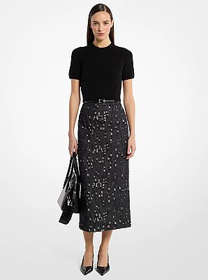 Falda de denim deshilachada