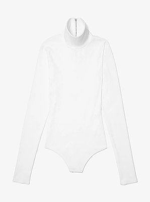Stretch Viscose Turtleneck Bodysuit