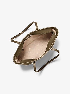Jet Set Saffiano Leather Tote Bag With Bag Charm