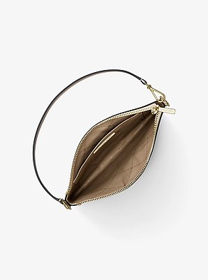 Jet Set Travel Metallic and Signature Logo Wristlet