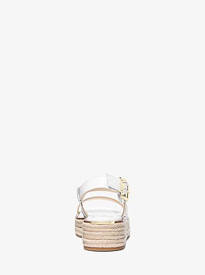 Sandalo stile espadrilla Lynne in pelle con plateau