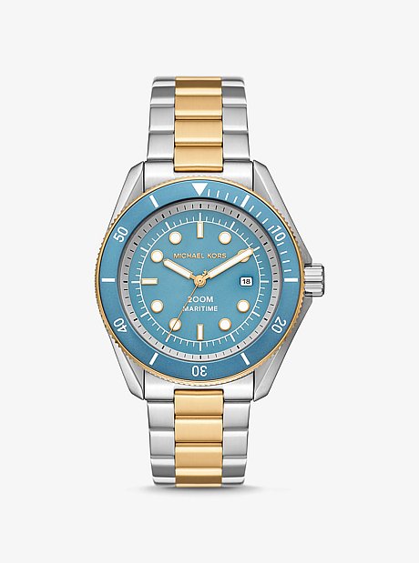 Oversized Maritime Two-Tone Watch