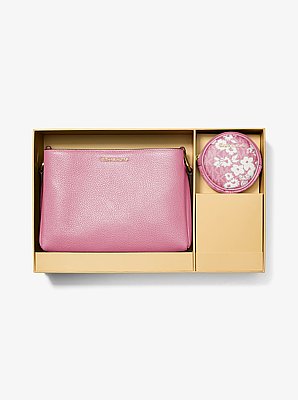 Trisha Pebbled Leather Crossbody Bag With Pouch