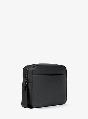 Jet Set Logo Embossed Leather Crossbody Bag