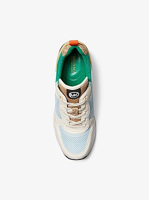 Crista Color-Block Mixed-Media Trainer