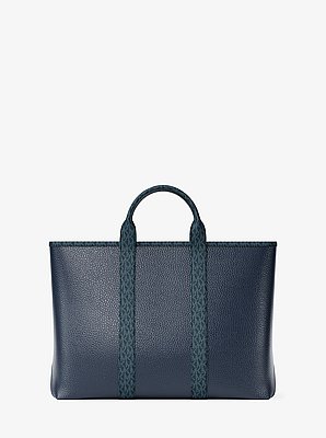 Sac fourre-tout Cooper de taille moyenne en cuir grain&eacute; &agrave; logo Signature