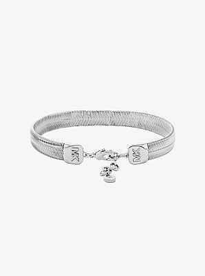 Pulsera de cadena de serpiente tubogas de lat&oacute;n chapado en metales preciosos