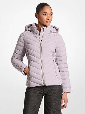 Chaqueta reversible acolchada con dise&ntilde;o chevron