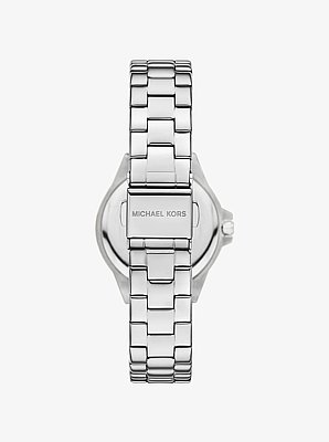 Mini Lennox Pav&eacute; Silver-Tone Watch