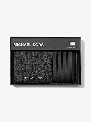 Cooper Slim Signature Logo Zip Wallet