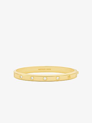 Cubic Zirconia Logo Bangle