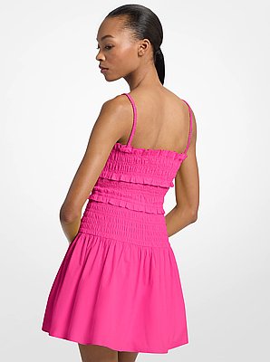 Smocked Cotton Poplin Tank Dress