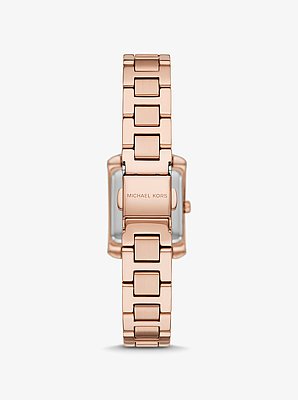 Mini Emery Pav&eacute; Rose Gold-Tone Watch