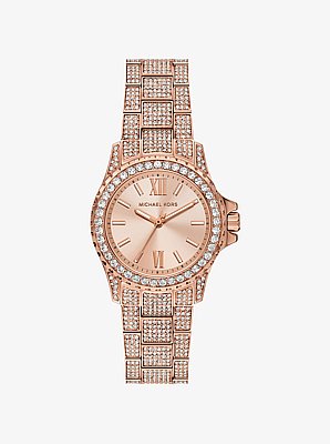 Mini Everest Pav&eacute; Rose Gold-Tone Watch