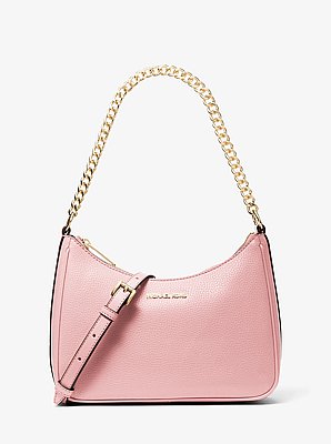 Jet Set Large Pebbled Leather Convertible Crossbody Bag