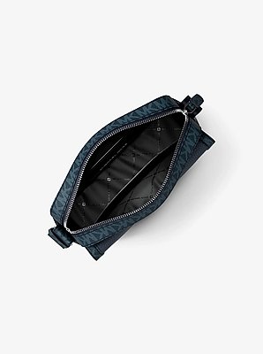 Sac &agrave; bandouli&egrave;re pour appareil photo Cooper de taille moyenne en cuir grain&eacute; et &agrave; logo Signature