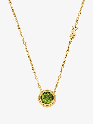 Collar con colgante de piedra redonda