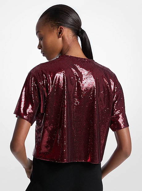 Camiseta KORS cuadrada con lentejuelas