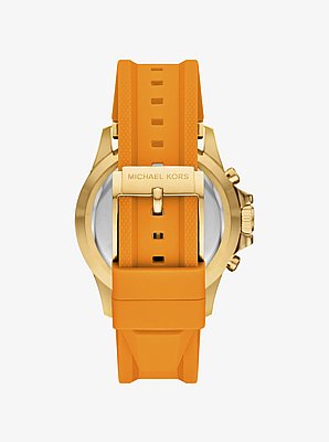 Reloj Everest oversize en tono dorado con correa de silicona