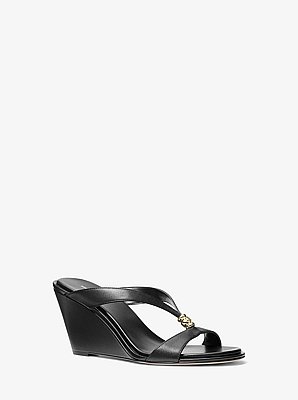 Cherie Leather Wedge Sandal