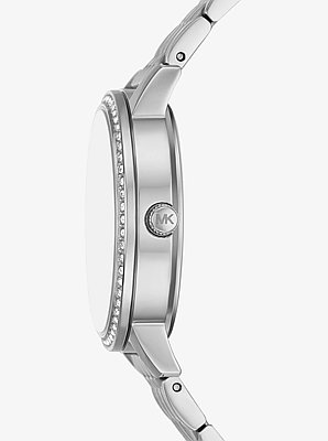 Melissa Pav&eacute; Silver-Tone Watch