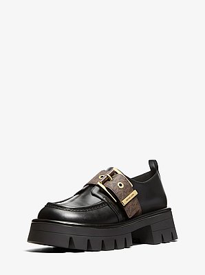 Loafer Colby de piel con ribete y logotipo