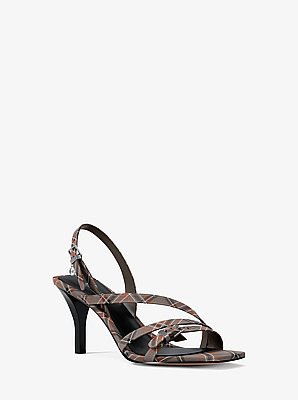 Yvette Plaid Print Sandal