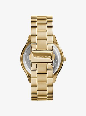Reloj Runway fino de acero inoxidable dorado