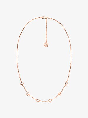 Heart Cubic Zirconia Necklace and Stud Earrings Gift Set