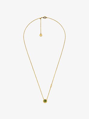 Collar con colgante de piedra redonda