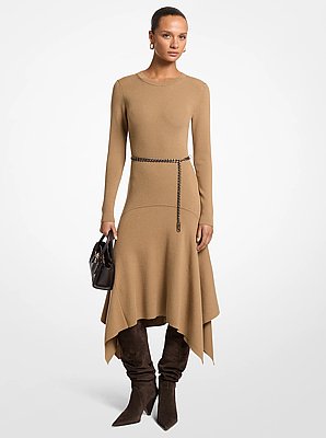 Stretch Wool Handkerchief Dress