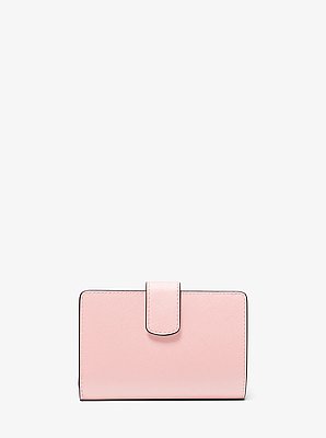 Cartera mediana de piel de grano cruzado