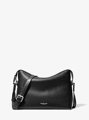 Nicholas Medium Pebbled Leather Crossbody Messenger Bag