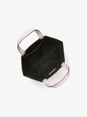 Lunar New Year Jordi Small Denim-Printed Leather Tote Bag