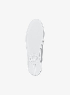 Poppy Metallic Stripe and Logo Trainer