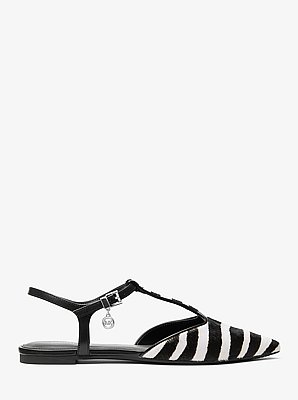 Cherie Flex Zebra Print Calf Hair Flat