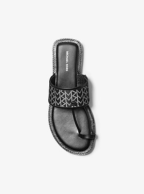 Sandalia Ashtin de jacquard con logotipo MK2000